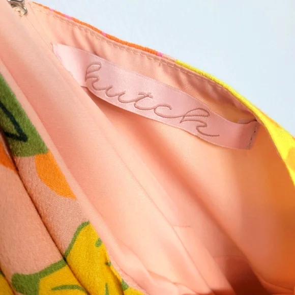 Hutch Anthropologie Jeslyn Tropical Fruit Cutout Halter Romper SZ S - Picture 2 of 8